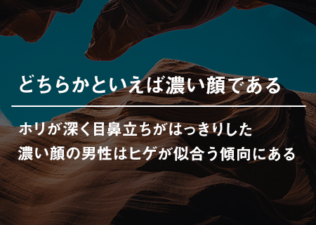 どちらかといえば濃い顔である