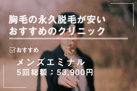胸毛の永久脱毛が安いおすすめの医療脱毛クリニック