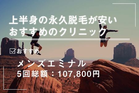 上半身の永久脱毛が安いおすすめの医療脱毛クリニック