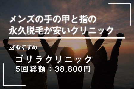 手の甲・手の指を永久脱毛した場合にかかる料金一覧