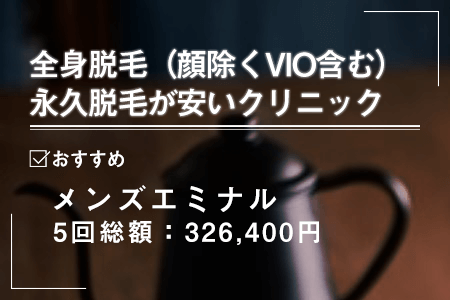 全身脱毛(顔除くVIO含む)の永久脱毛が安い医療脱毛クリニック一覧