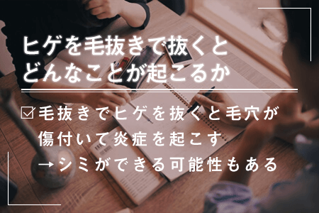 1.ヒゲを毛抜きで抜くとどんなことが起こるか